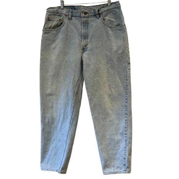 Vintage Levis 560 Loose Fit Tapered Jeans Mens Sz 38x32 Light Wash Denim HEMMED - Picture 2 of 9